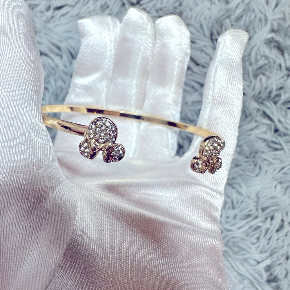 Disney stainless steel bracelet Mickey Mouse gold color bangle